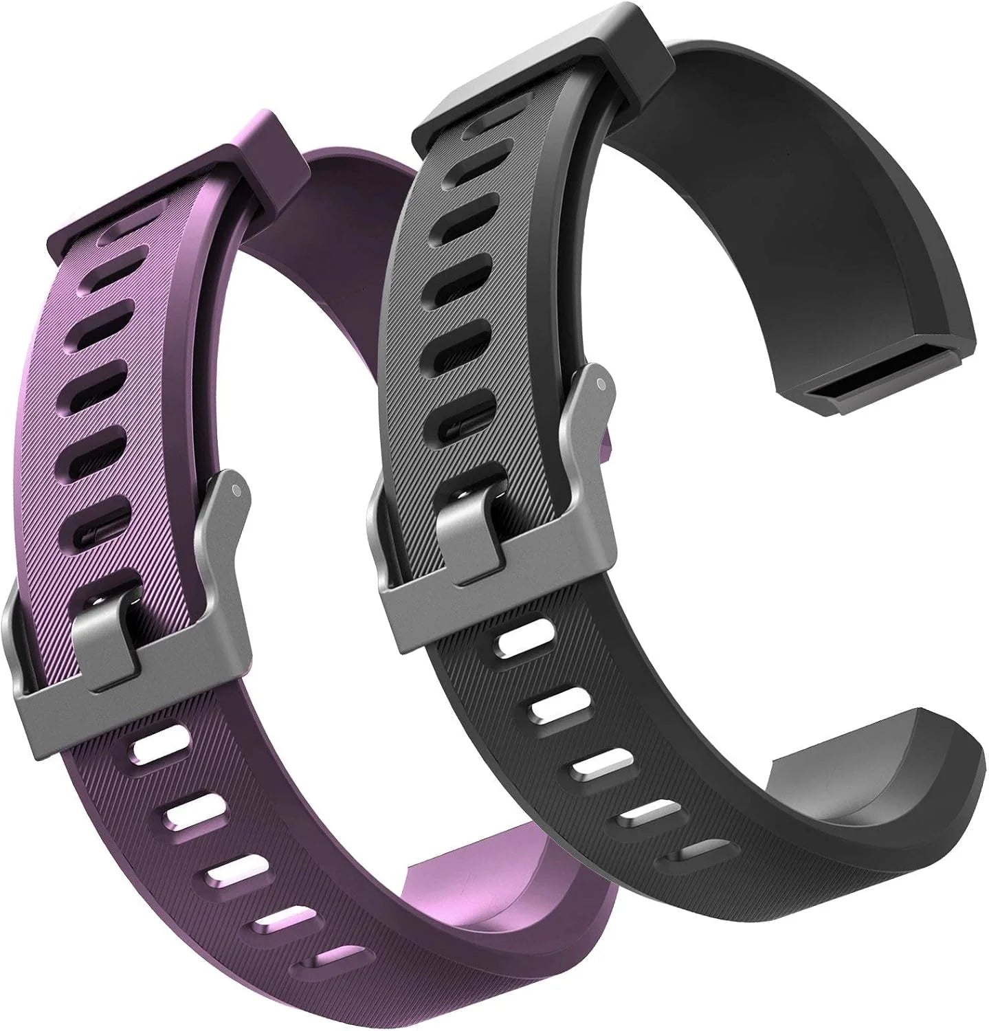 Id115Plus HR Very Fit Pro Bands Replacement Strap for Veryfitpro, Letscom, Lintelek Fitness Trackers - Purple and Black