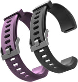 Id115Plus HR Very Fit Pro Bands Replacement Strap for Veryfitpro, Letscom, Lintelek Fitness Trackers - Purple and Black